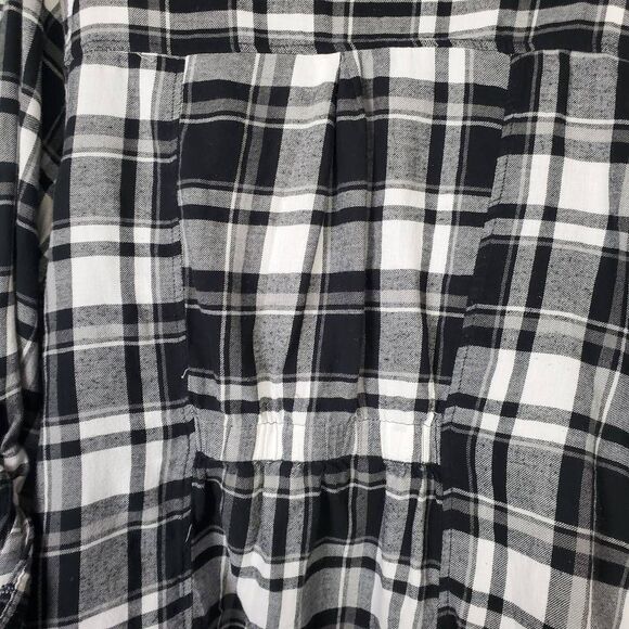 EST. 1946 Women’s Plaid Waterfall Open Front Cardigan Black White Plus Size 18/2 - Picture 7 of 10